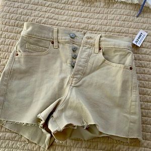Khaki high waisted shorts